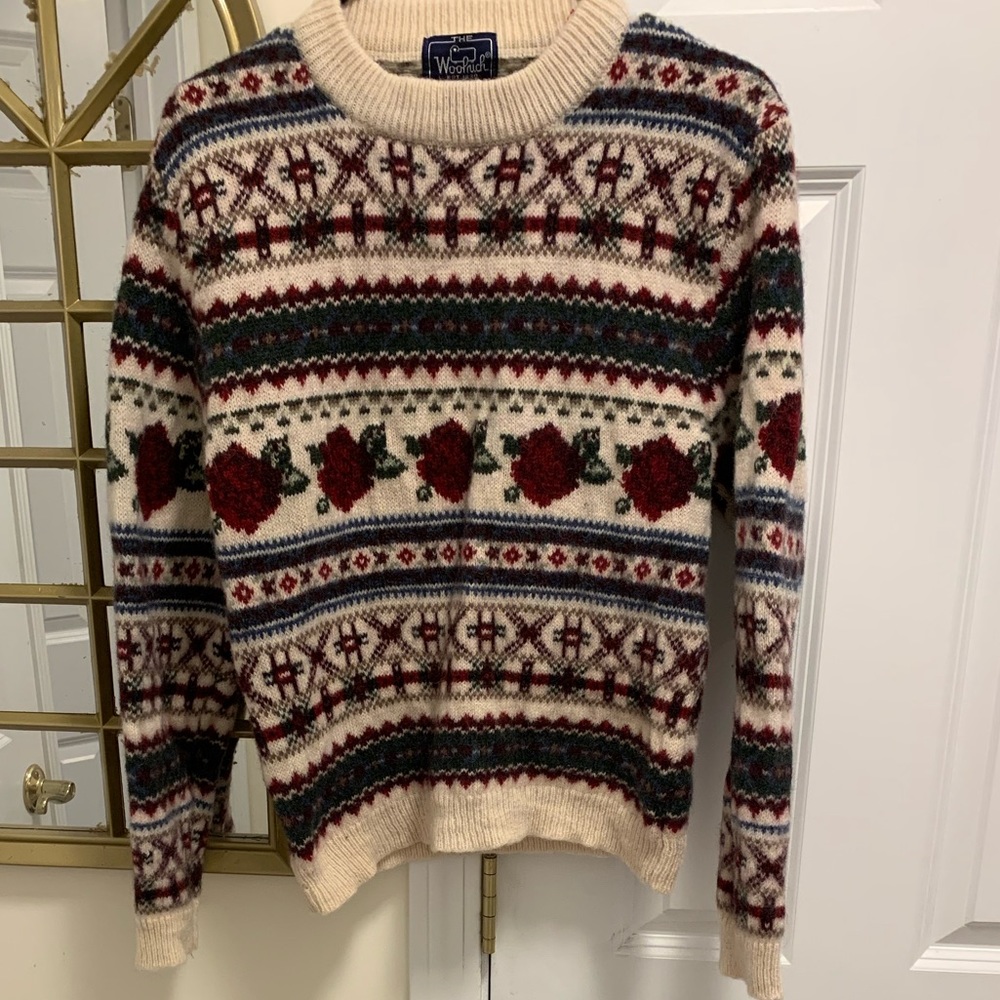 The Woolrich Woman Rose Patterned Sweater
